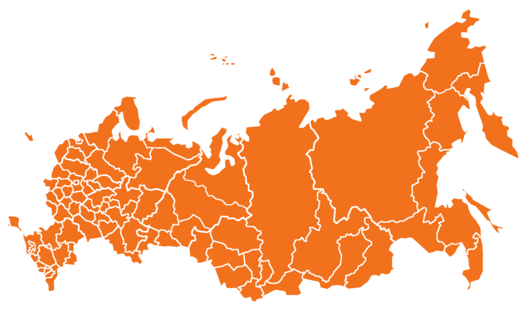 Доставка по всей России - карта страны